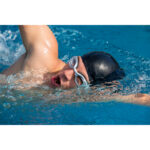 عینک شنا نابایجی ردی 100 - دکتلون Nabaiji 100 Ready - Clear Glass Swimming Goggles - Standard Size - Gray - تصویر 3
