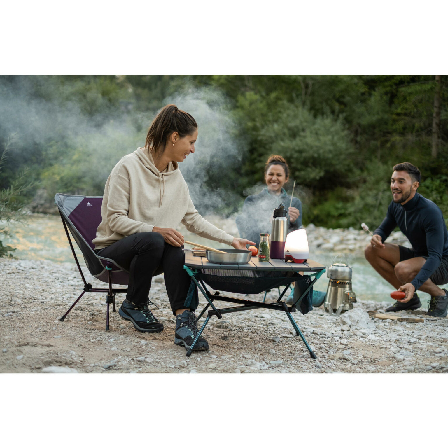 میز کمپینگ تاشو کچوا Quechua Folding Camping Table MH500 ثانی کمپینگ
