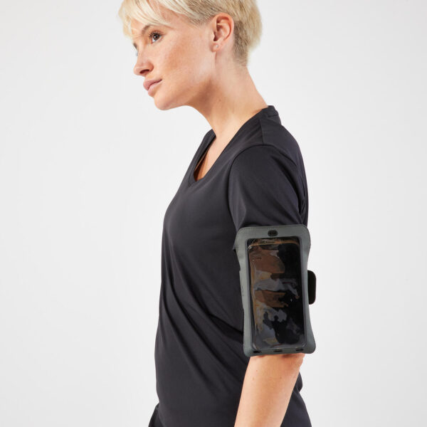 بازوبند موبایل دکتلون - جا موبایلی کالنجی Kiprun Running Armband / Phone Holder - Black - تصویر 7