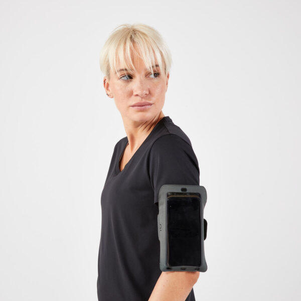 بازوبند موبایل دکتلون - جا موبایلی کالنجی Kiprun Running Armband / Phone Holder - Black - تصویر 9