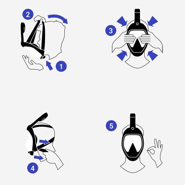 ماسک غواصی سوبا - دکتلون Subea snorkeling mask - Easybreath 900 - تصویر 3