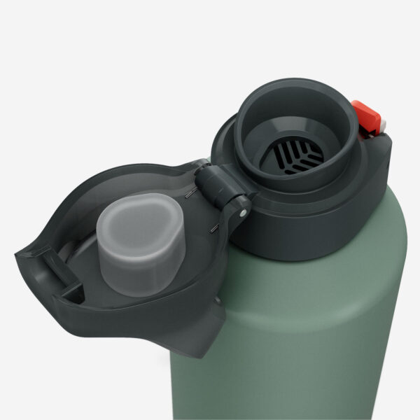 بطری آب کچوا - 1 لیتری آلومنیومی Quechua Aluminum Water Bottle - with quick release cap - 1 Liter - تصویر 4