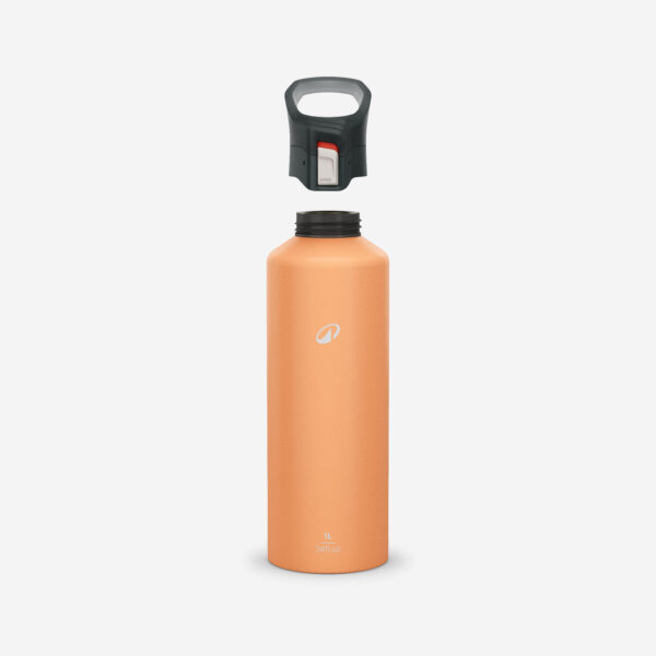 بطری آب کچوا - 1 لیتری آلومنیومی Quechua Aluminum Water Bottle - with quick release cap - 1 Liter - تصویر 2