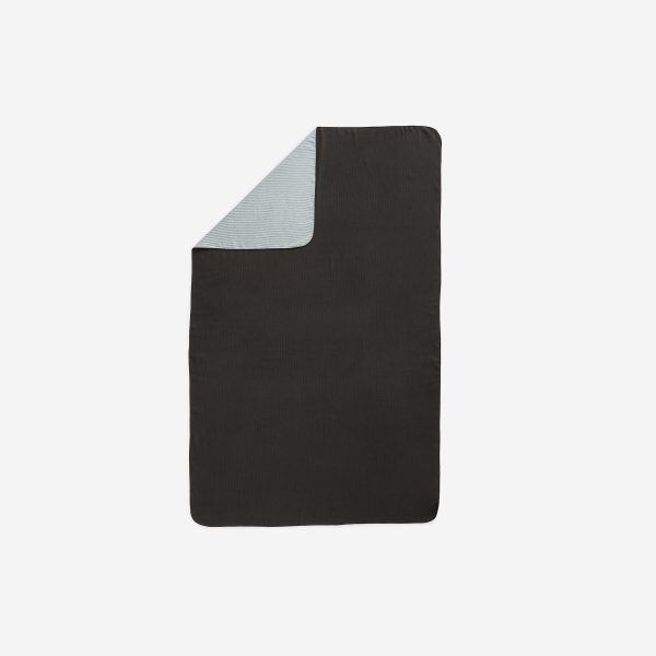 حوله نابایجی مایکروفایبر دکتلون Nabaiji Microfiber Towel - XL Length - Black/Gray striped - 110 × 175 cm - تصویر 3
