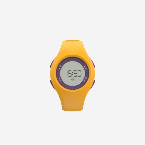 ساعت ورزشی دکتلون Decathlon Stopwatch W200 M - Yellow/purple - تصویر 1