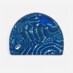 کلاه شنا نابایجی - دکتلون Nabaiji Swimming Cap - Printed Fabric - Size L - Blue
