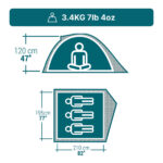 چادر کچوا 3 نفره Quechua Camping Tent 3 Person - MH100 - تصویر 35