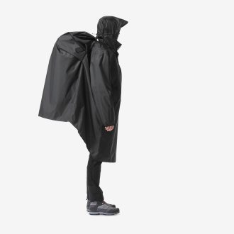 پانچو فورکلاز - دکتلون Forclaz Outdoor poncho raincoat - 60l - black - mt500