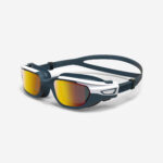 عینک شنا نابایجی - دکتلون Nabaiji Swimming Goggles - Small Size - Blue/Orange - Mirrored Glass - Spirit