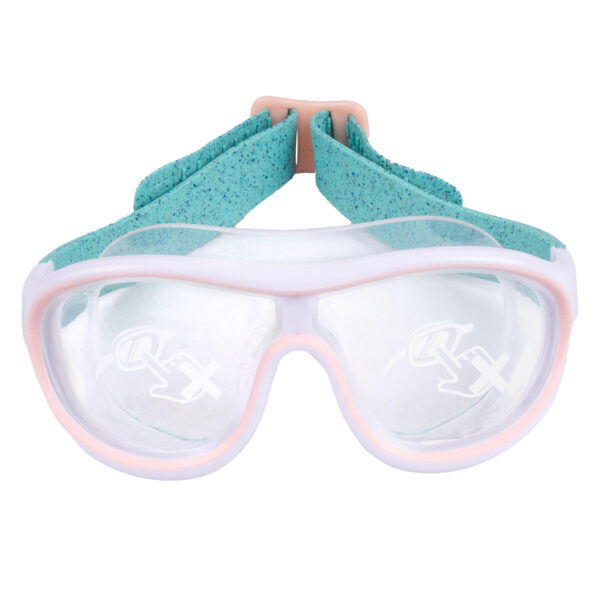 ماسک شنا نابایجی - دکتلون Nabaiji  Swimming Mask - Standard Size - White/Green - Clear Glass - Swimdow - تصویر 1