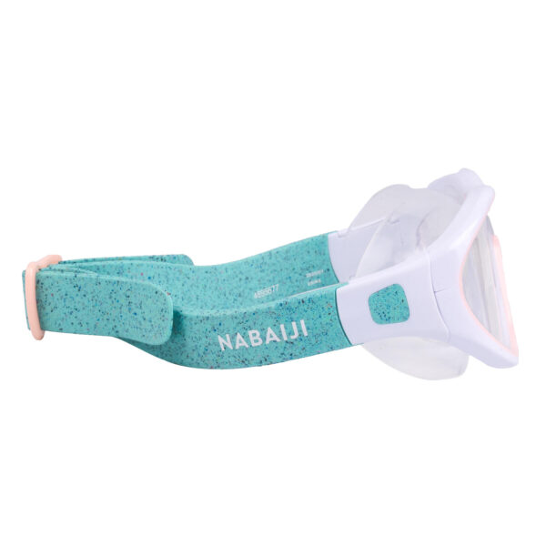 ماسک شنا نابایجی - دکتلون Nabaiji  Swimming Mask - Standard Size - White/Green - Clear Glass - Swimdow - تصویر 4