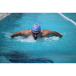 کلاه شنا نابایجی - دکتلون Nabaiji Silicone Swim Cap - White/Blue - Standard Size - Geo - تصویر 7