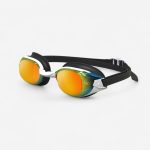 عینک شنا نابایجی - دکتلون Nabaiji Swimming Goggles - Smoked Lens - Black/Orange - BFIT - Standard Size