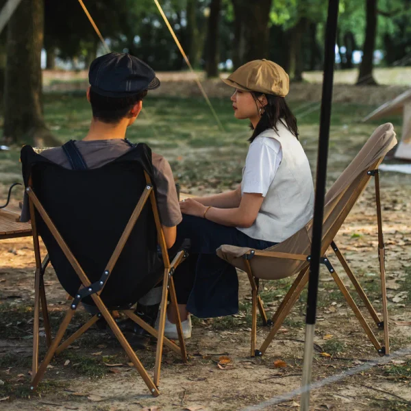 صندلی کمپینگ نیچرهایک Naturehike Wood Grain Foldable Camping Chair - NH19Y001-Z - تصویر 6