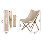 صندلی کمپینگ نیچرهایک Naturehike Wood Grain Foldable Camping Chair - NH19Y001-Z - تصویر 14