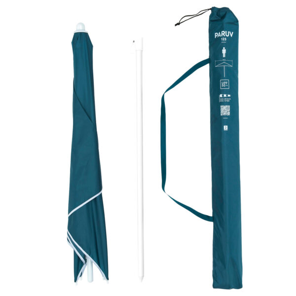 سایبان ساحلی دکتلون Decathlon Square Beach Umbrella - SPF50+ - 1 Persons - Blue/Floral Patterned - Paruv 125 - تصویر 6