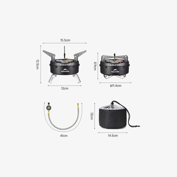 اجاق گاز نیچرهایک - سه شعله Naturehike Dark Star Three Burners Gas Stove - CNK2450CF019 - تصویر 4