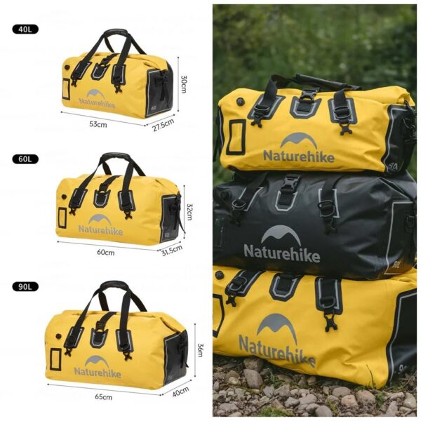 کیف حمل بار نیچرهایک - درای بگ 60 لیتری Naturehike Waterproof travel Carrying Bag with divider - 60L - CNK2450XB015 - تصویر 15