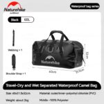 کیف حمل بار نیچرهایک - درای بگ 60 لیتری Naturehike Waterproof travel Carrying Bag with divider - 60L - CNK2450XB015 - تصویر 5