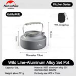 کتری نیچرهایک 0.8 لیتری NatureHike Travel kettle - 0.8 L - CNK2450CF010 - تصویر 7