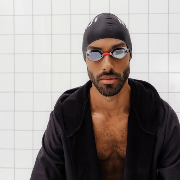 عینک شنا نابایجی - دکتلون Nabaiji Swimming Goggles Set - Swedish Type - Mirror Glass - Black / Red - تصویر 7