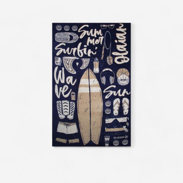 حوله الیان دکتلون Olaian Beach Towel - 145 X 85 cm - Icon blue - تصویر 1