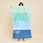 حوله الیان دکتلون Olaian Beach Towel - 145 X 85 cm - Printed / Blue