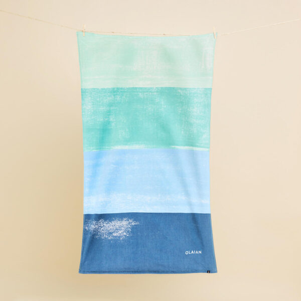 حوله الیان دکتلون Olaian Beach Towel - 145 X 85 cm - Printed / Blue - تصویر 2