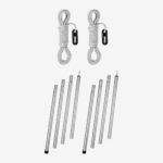 میله چادر و تارپ کچوا - آلومنیومی Quechua Aluminium Tent and Tarp Poles - 2 Pieces - 200cm