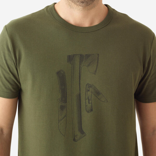 تی شرت سولوگناک - شکار Solognac Cotton T-Shirt - Green - nessmuk - 100 - تصویر 2