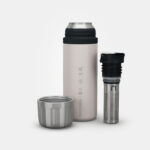 فلاسک کچوا با فیلتر چای 0.4 لیتر Quechua Stainless Steel Thermos with Tea Filter - Stainless Steel - Quick Lid - 0.4 L - MH900 - تصویر 4
