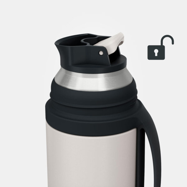 فلاسک کچوا با فیلتر چای 0.4 لیتر Quechua Stainless Steel Thermos with Tea Filter - Stainless Steel - Quick Lid - 0.4 L - MH900 - تصویر 7