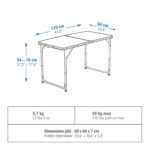 میز کچوا - تاشو کمپینگ Quechua Foldable Camping Table - 4 to 6 People - تصویر 3