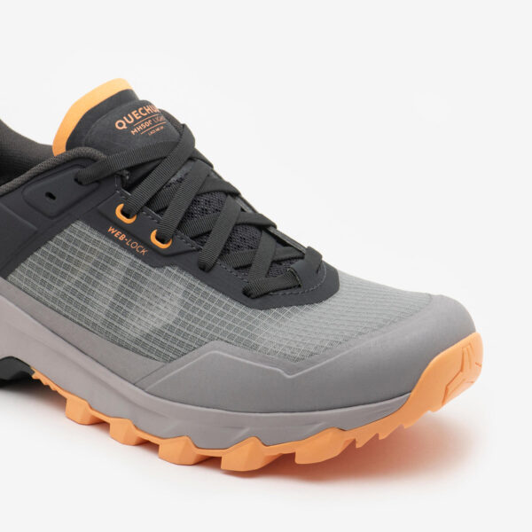 کفش کچوا کوهنوردی - بوت مردانه ضدآب دکتلون Quechua Lightweight men's mountain hiking boots - MH500 Light grey - تصویر 4