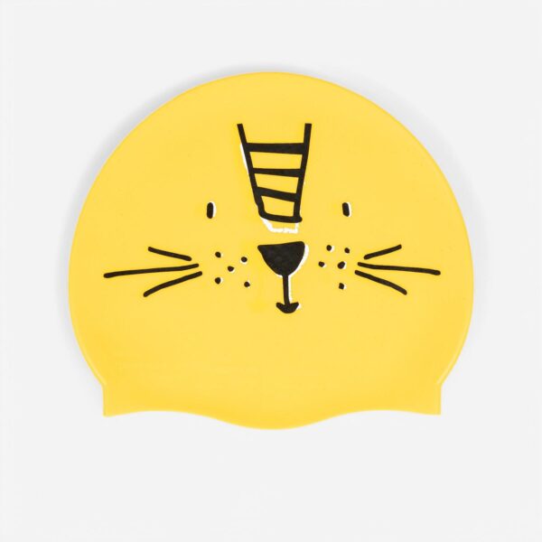 کلاه شنا نابایجی - دکتلون Nabaiji Silicone Swimming Cap - Standard Size - Yellow Lion - تصویر 1