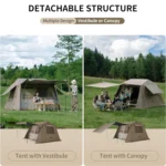چادر نیچرهایک اتومات - 8 نفره کمپینگ - سری کلاسیک Naturehike Village 13 8-Person Instant Tent - CNH22ZP004.C - تصویر 9