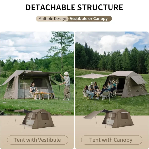 چادر نیچرهایک اتومات - 8 نفره کمپینگ - سری کلاسیک Naturehike Village 13 8-Person Instant Tent - CNH22ZP004.C - تصویر 9
