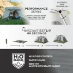 چادر کر اتومات - 6 نفره کمپینگ Core 6 Person Instant Cabin Performance Tent - تصویر 8