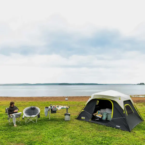 چادر کر اتومات - 6 نفره کمپینگ - بلاک نور آفتاب Core 6 Person Instant Cabin Blockout Tent - تصویر 3