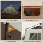 چادر کر اتومات - 6 نفره کمپینگ Core 6 Person Lighted Instant Pyramid Tent - تصویر 7