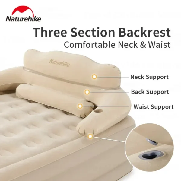 تشک بادی نیچرهایک دو نفره - ضخامت 46 سانت Naturehike Inflatable Backrest Double Mattress - CNH22DZ002 - تصویر 12