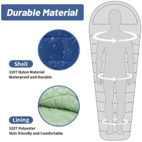 کیسه خواب نیچرهایک - کامفورت منفی 5 درجه Naturehike Mujin Mummy Sleeping Bag MJ600 - CNK2300SD014 - تصویر 11
