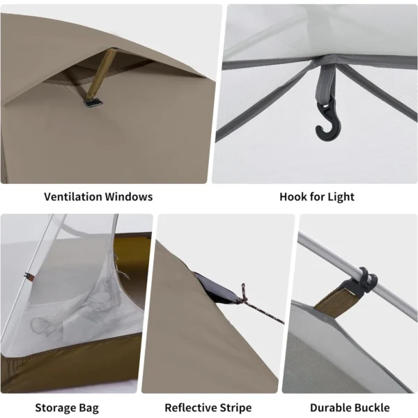 چادر نیچرهایک - 3 نفره کمپینگ Naturehike Cloud River 3 Person Camping Tent - CNK2300ZP024 - تصویر 7