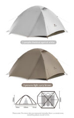 چادر نیچرهایک - 3 نفره کمپینگ Naturehike Cloud River 3 Person Camping Tent - CNK2300ZP024 - تصویر 11