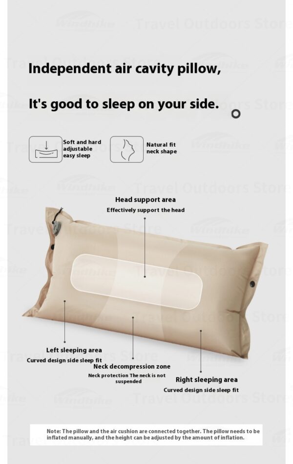 زیرانداز بادی نیچرهایک تک نفره - خود بادشو - ضخامت 6 سانت Naturehike single Inflatable Mat sleeping pad - CNK2550WS025 - تصویر 10