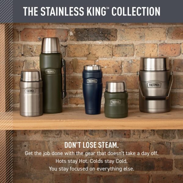 ماگ ترموس - تامبلر 0.470 لیتر استیل Thermos Stainless King Travel Tumbler 470ML - تصویر 2