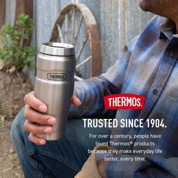 ماگ ترموس - تامبلر 0.470 لیتر استیل Thermos Stainless King Travel Tumbler 470ML - تصویر 3