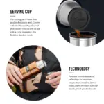 فلاسک ترموس 0.470 لیتر استیل Thermos Stainless King Flask 470ML - تصویر 11