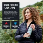 فلاسک ترموس 0.470 لیتر استیل Thermos Stainless King Flask 470ML - تصویر 12