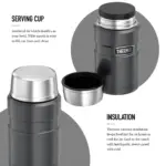 فلاسک غذا ترموس 0.710 لیتر استیل Thermos Stainless King Food Flask 710ML - تصویر 5